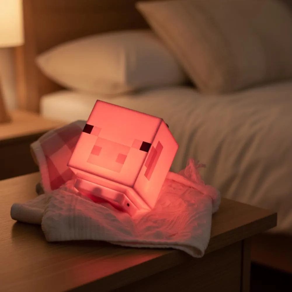 Pixel Pig Night Light – Cute Pixel-Style USB LED Bedside Lamp