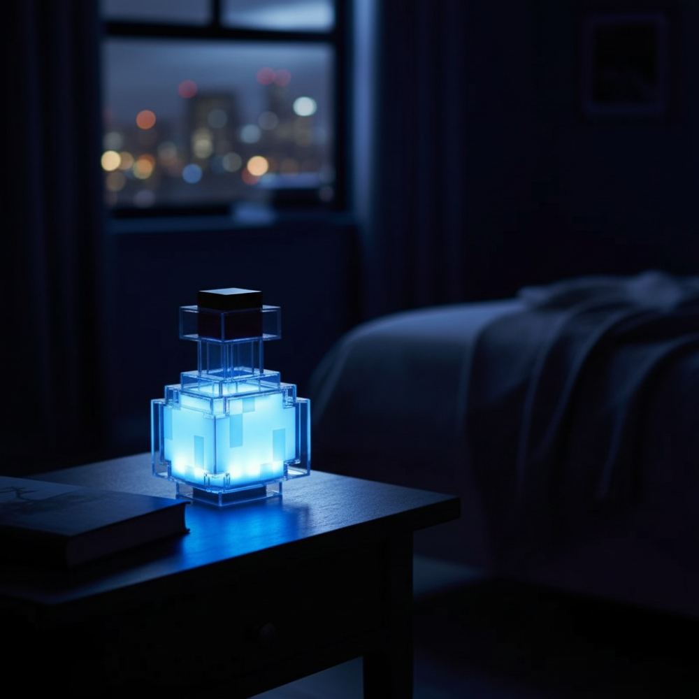 Pixel Block LED Night Light – Rechargeable Magnetic RGB Gaming Lamp