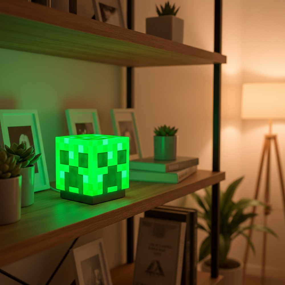 Pixel Block LED Night Light – Rechargeable Magnetic RGB Gaming Lamp