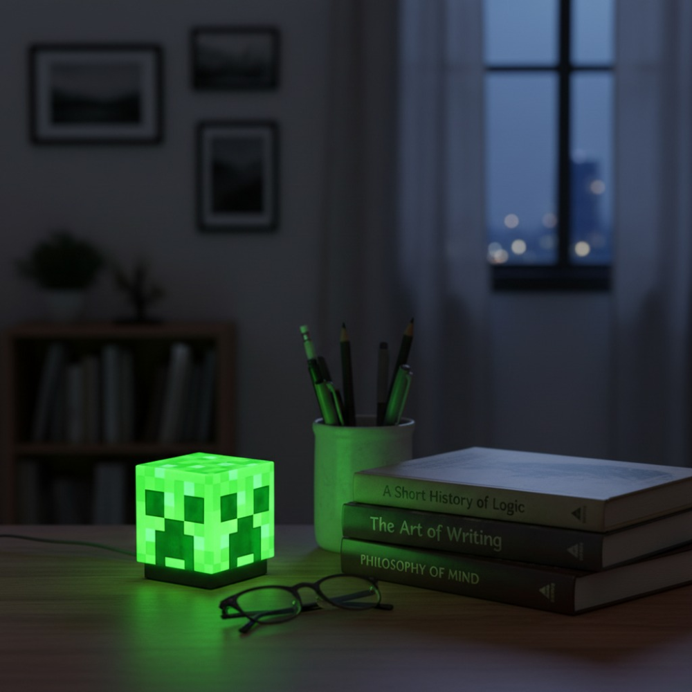 Pixel Block LED Night Light – Rechargeable Magnetic RGB Gaming Lamp