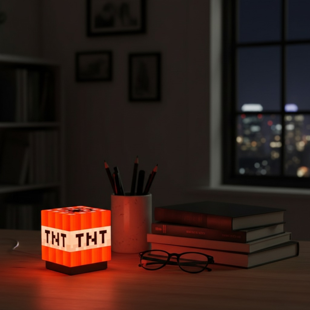 Pixel Block LED Night Light – Rechargeable Magnetic RGB Gaming Lamp