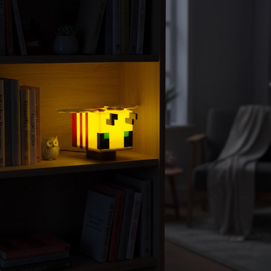 Pixel Bee Night Light – Cute Pixel-Style USB LED Bedside Lamp