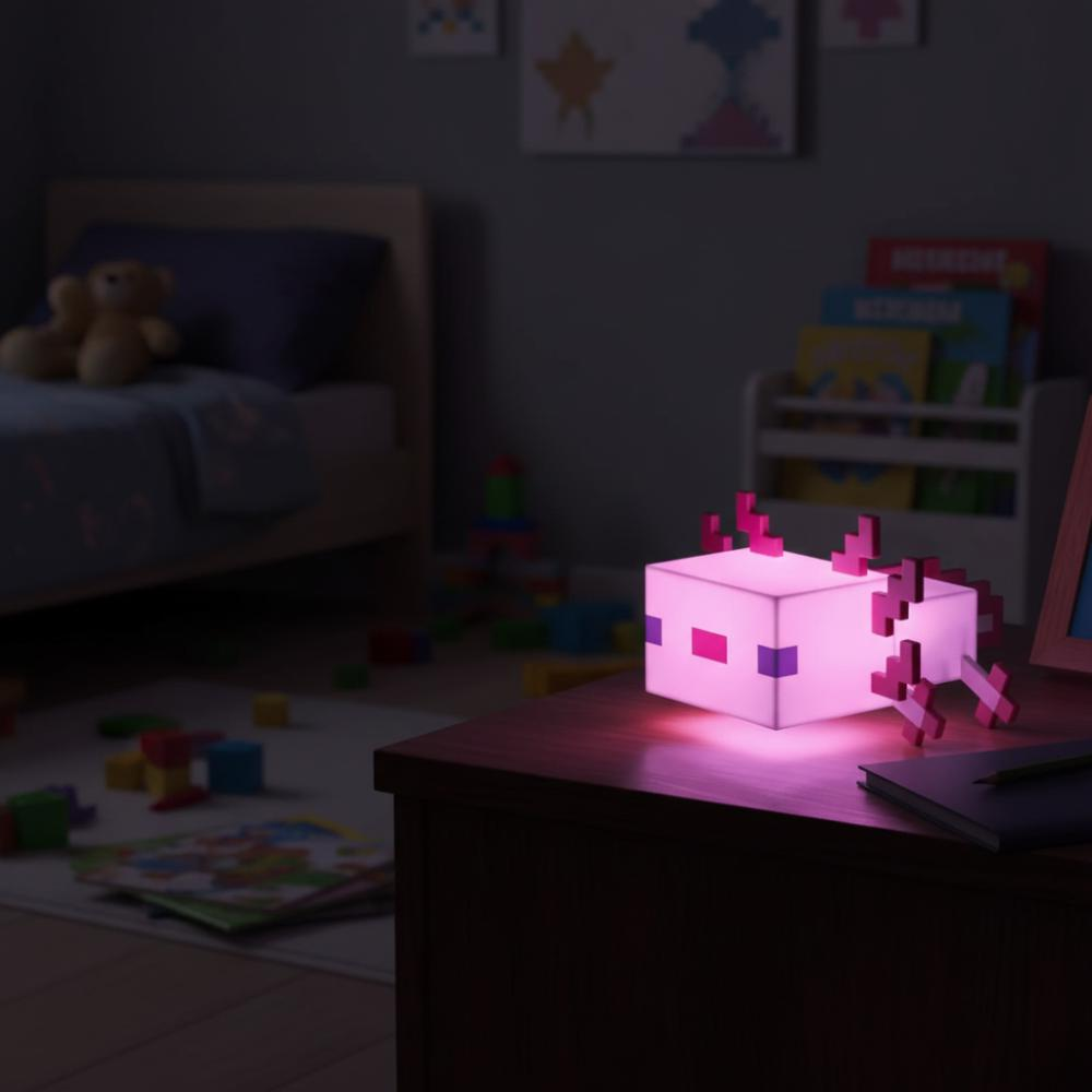 Pixel Axolotl Night Light – USB-C Rechargeable LED Desk & Bedside Lamp