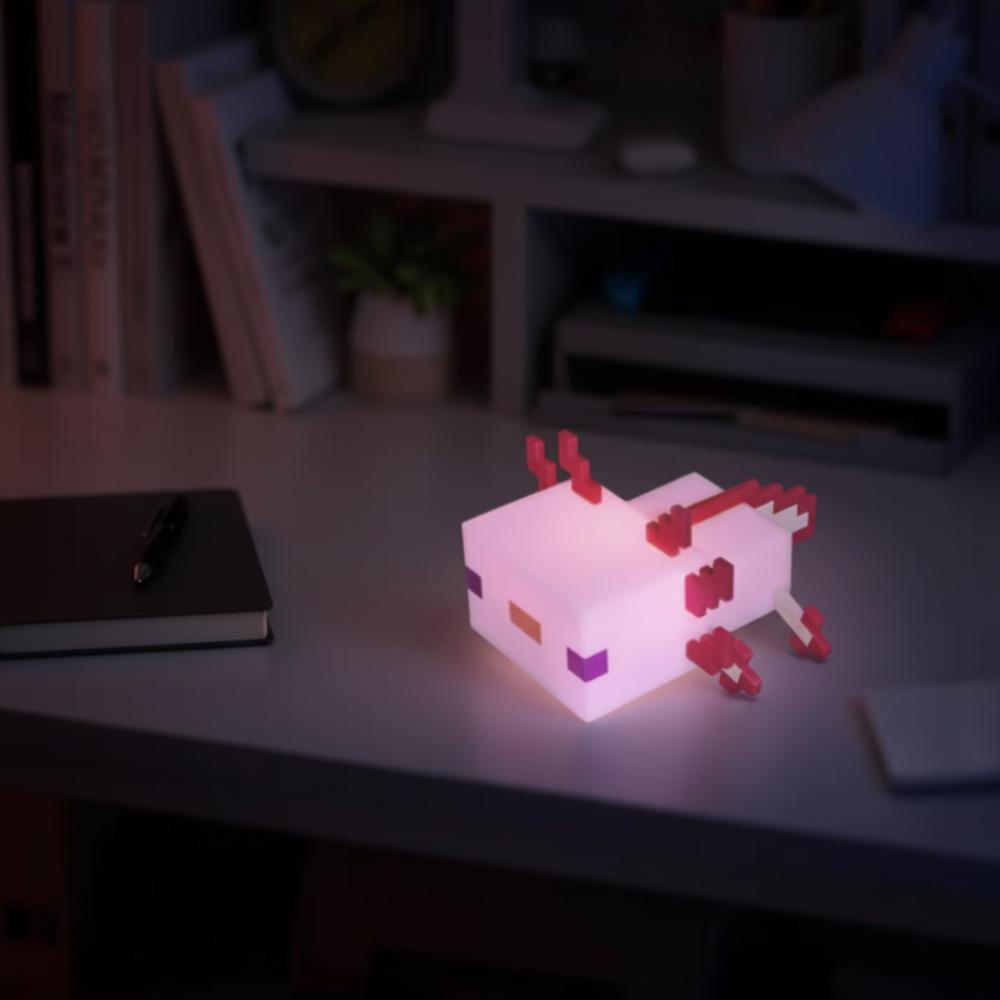 Pixel Axolotl Night Light – USB-C Rechargeable LED Desk & Bedside Lamp